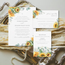 CHARLOTTE - WEDDING - Rustic Sunflower Set