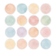 Aesthetic pastel polka dot stickers