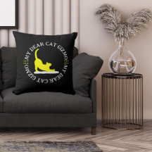 Cute Pet Cat And Typography Pillows