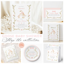 Vintage Greenery Goose Baby & Mama Baby Shower