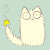 Fluffy Cat and Yellow Butterfly