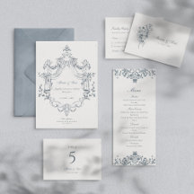 Baroque Sketches Wedding Invitations