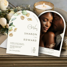 Botanical Eucalyptus Greenery & Gold Wedding Suite