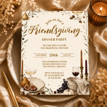 Refined Modern Minimal Friendsgiving Dinner