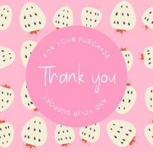 Cute Feminine Strawberry Packaging Stickers