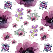 chic floral foliage purple blooming