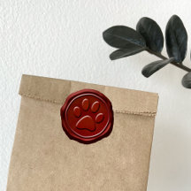 Red Wax Seal Monograms & Symbols Stickers by 3C