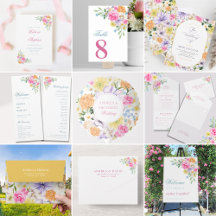 Summer Garden Tea Party Aesthetic Wedding Suite