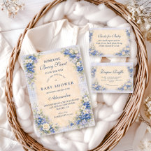 Soft Blue Blueberry Baby Shower