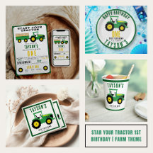 Star Your Tractor 1st Birthday Collection   Farm 