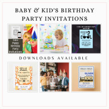 Baby & Kid's Birthday Party Invitations