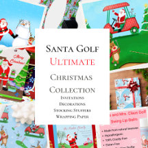 Santa Playing Golf Collection