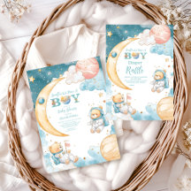 Teddy Bear Houston We Have A Boy Outer Space 