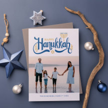 Modern Script "Happy Hanukkah"