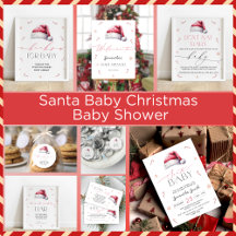 Santa Baby Christmas Baby Shower Collection