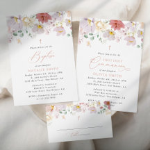 Colorful Flowers Baptism/First Communion