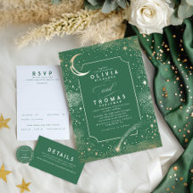 Green Night Romantic Stars