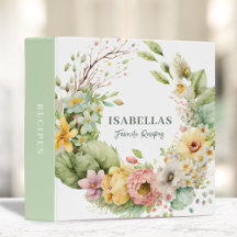 Elegant Floral Wreath Recipe Cookbook Collection