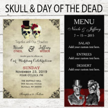 Skull Bride and Groom Rustic Wedding Suite