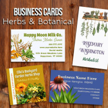 Business Cards: Herbs & Botany