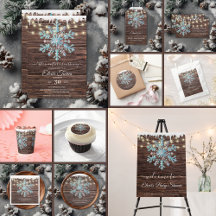 A Little Snowflake Rustic Winter Baby Shower