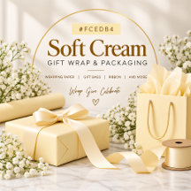 Soft Cream Gift Wrap & Packaging