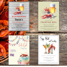 Crawfish Boil Party Invitations