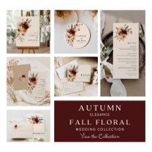 Elegant Autumn Fall Floral Wedding Collection