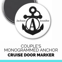 Couple's Monogrammed Anchor Cruise Door Decoration