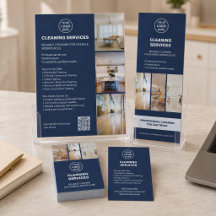 Cleaning Services Navy Blue Branding Collection