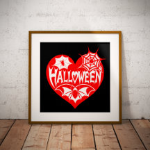Halloween Heart, Spider Web, Bat, Holiday