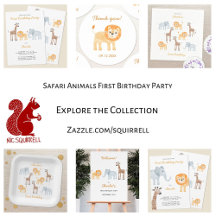 Safari Animals Birthday Party Invitations Supplies