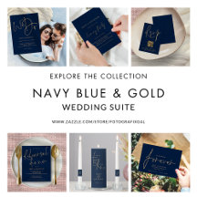 Navy Blue and Gold Wedding Suite