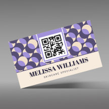 Modern Retro Lavender Geometric Business Suite