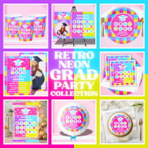 Retro Neon Graduation Party Collection
