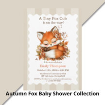 Autumn Fox Baby Shower Collection