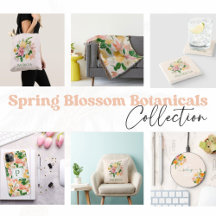 Pretty LIght Peach Spring Blossom Botanicals