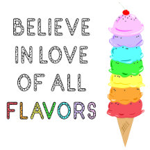 Lgbt Diversity Quote with Colorful Ice Cream 