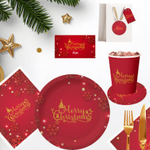 Elegant Red & Gold Luxury Christmas Collection