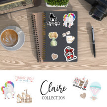 Claire • Die Cut Sticker Suite