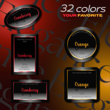 Product Labels Black White Ombre Shadow Font