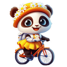 Biking Bear Sticker Collection