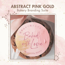 Abstract Pink Gold Bakery Branding Suite