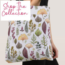 Watercolor Autumn Leaves and Ferns Home Decor
