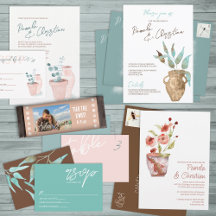 Eucalyptus, Terracotta Pottery Botanical Wedding