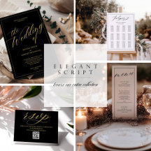 Modern elegant Wedding Invitation suite