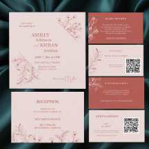 Elegant Floral Boho/terracotta Wedding Suite