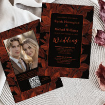 Crimson Harvest Autumn Leaves Fall Wedding Suite 