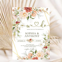 Romantic Peony & Rose Gold Floral Wedding Suite