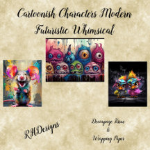 Cartoonish Character, Modern, Futuristic, 